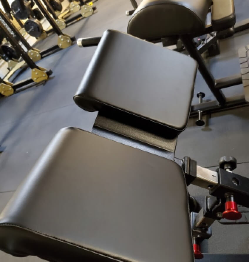 Reupholstered gym equipment
