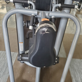 workout equipment with ripped upholstery